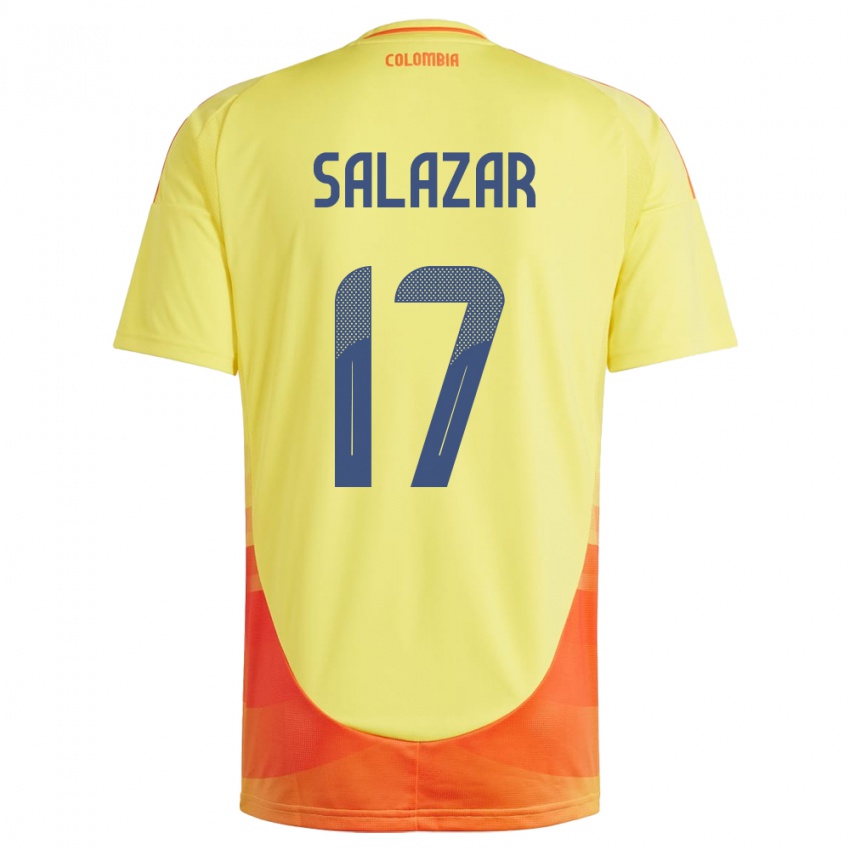 Herren Kolumbien Andrés Salazar #17 Gelb Heimtrikot Trikot 24-26 T-Shirt Österreich