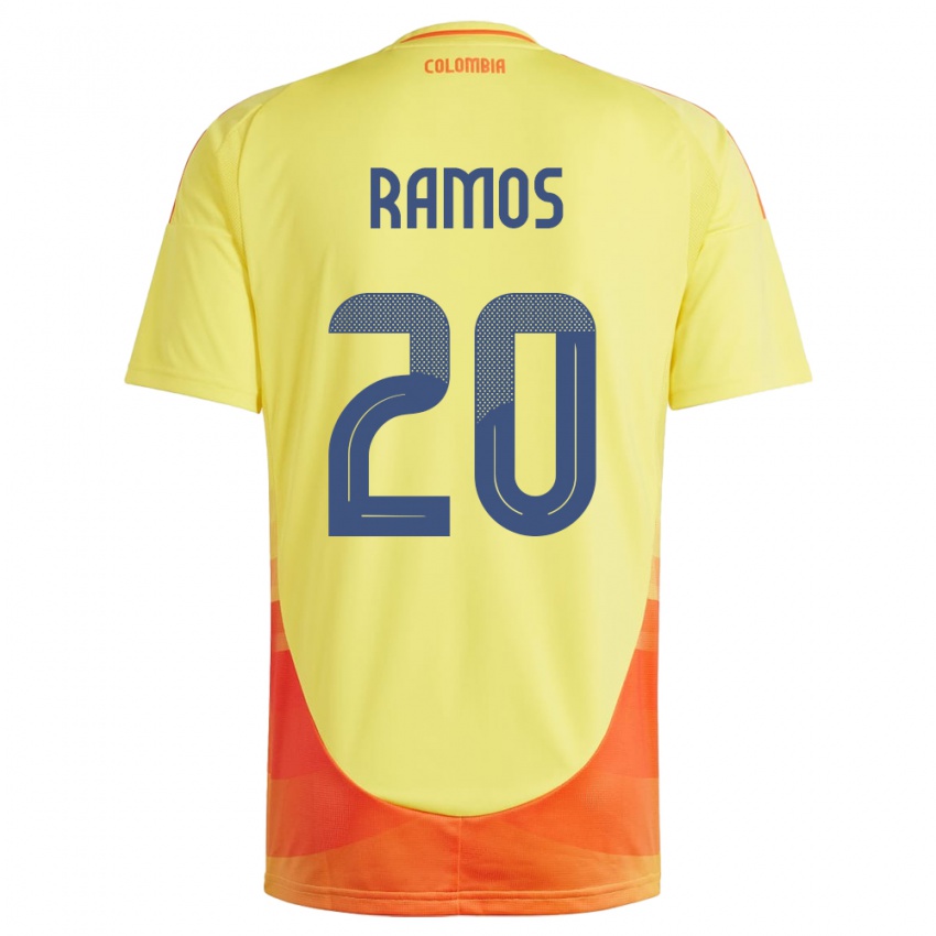 Herren Kolumbien Mónica Ramos #20 Gelb Heimtrikot Trikot 24-26 T-Shirt Österreich