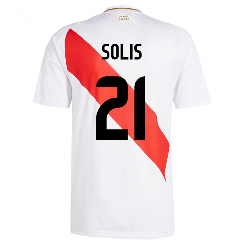 Herren Peru Renato Solís #21 Weiß Heimtrikot Trikot 24-26 T-Shirt Österreich