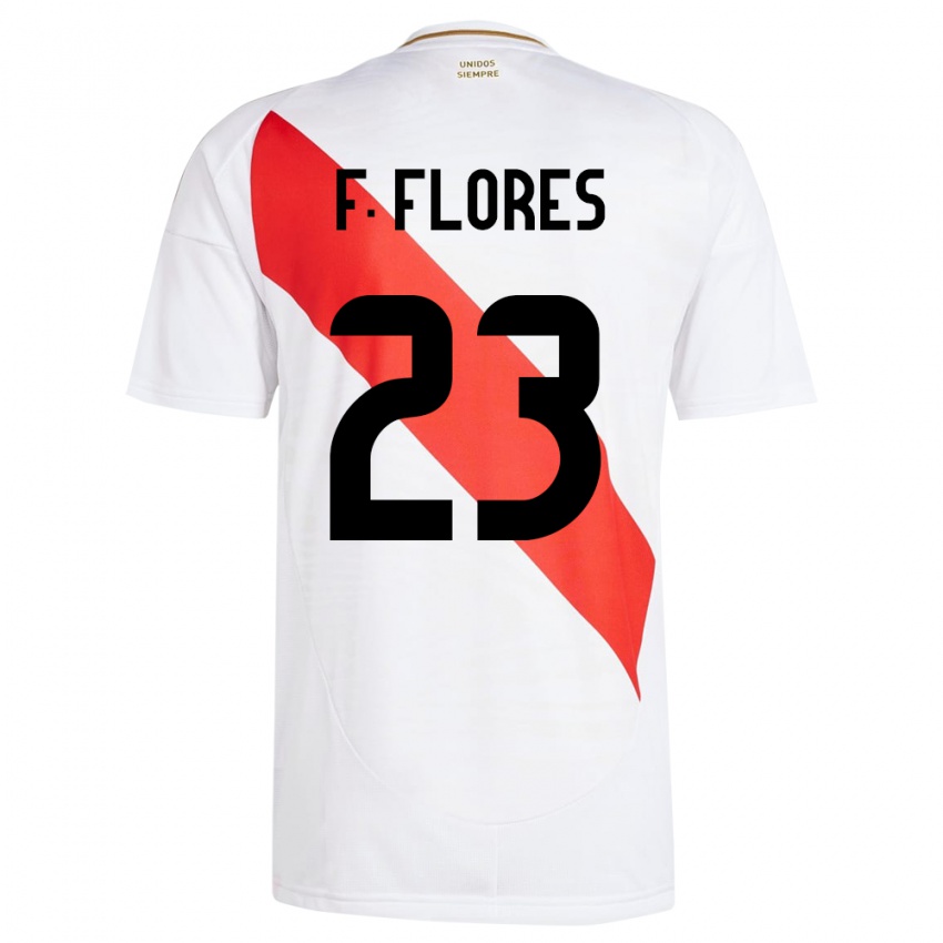 Herren Peru Franchesco Flores #23 Weiß Heimtrikot Trikot 24-26 T-Shirt Österreich