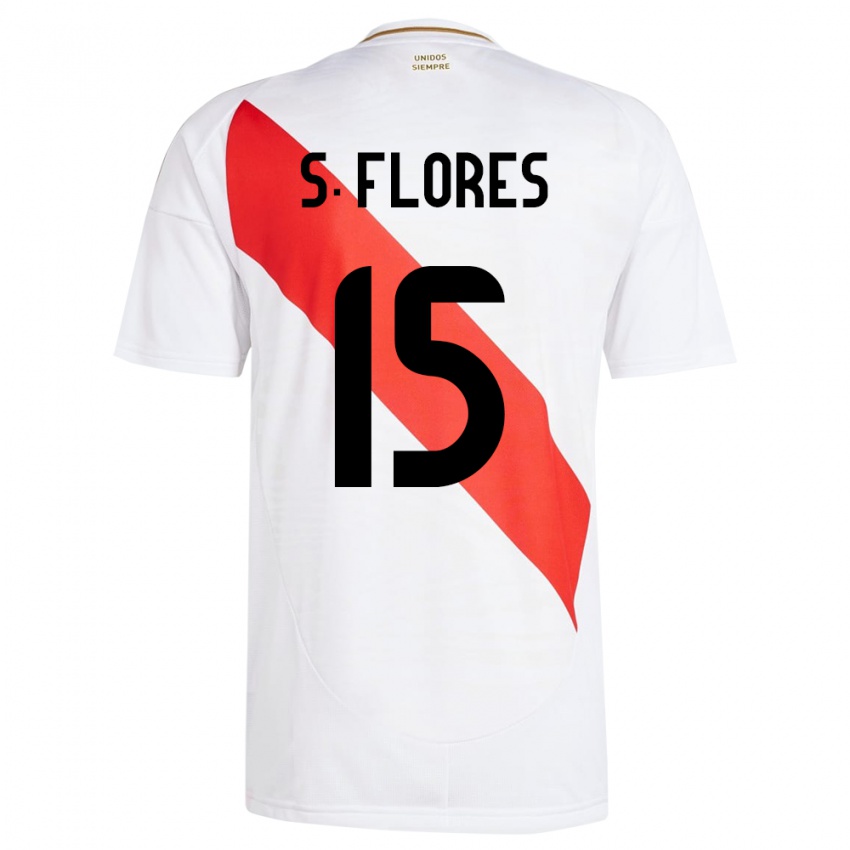 Herren Peru Scarleth Flores #15 Weiß Heimtrikot Trikot 24-26 T-Shirt Österreich