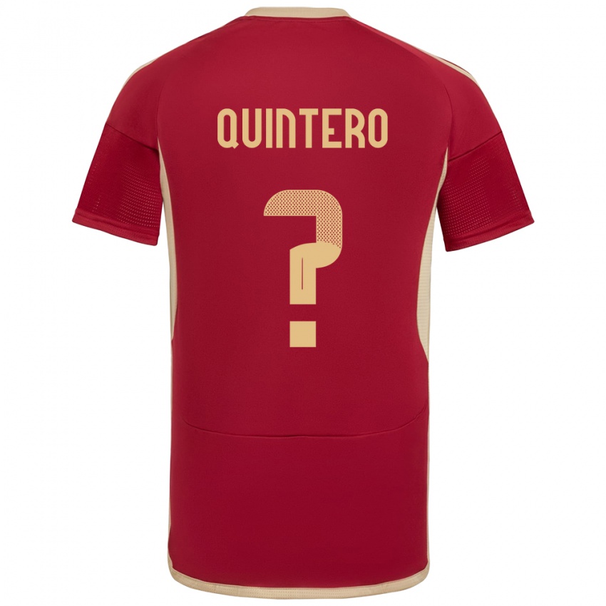 Herren Venezuela Teo Quintero #0 Burgund Heimtrikot Trikot 24-26 T-Shirt Österreich