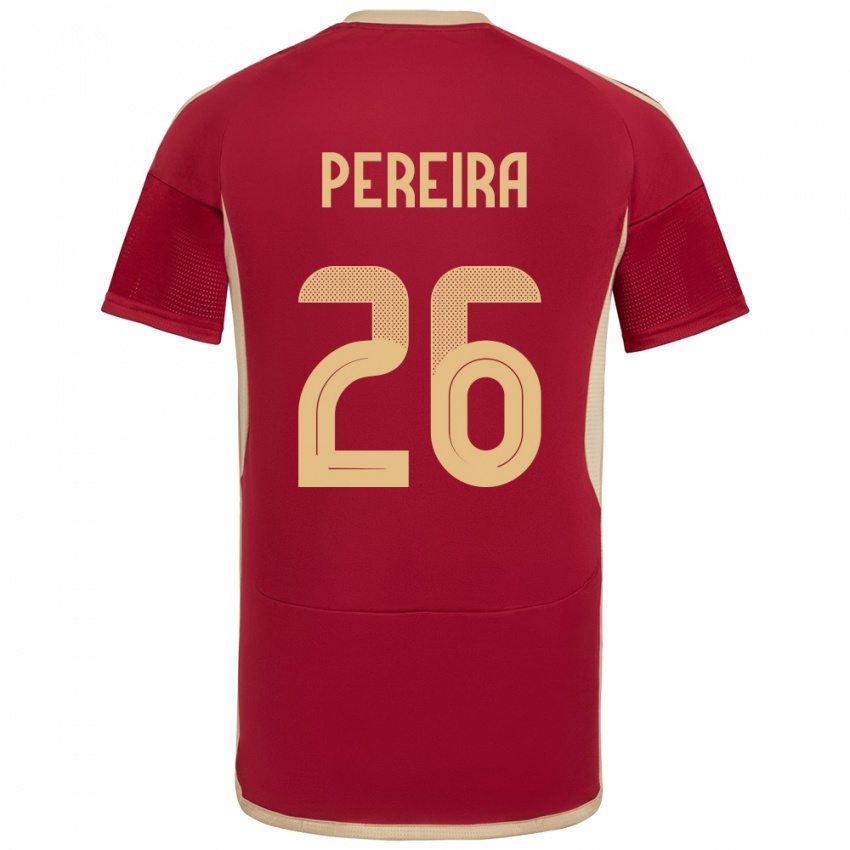 Herren Venezuela Daniel Pereira #26 Burgund Heimtrikot Trikot 24-26 T-Shirt Österreich