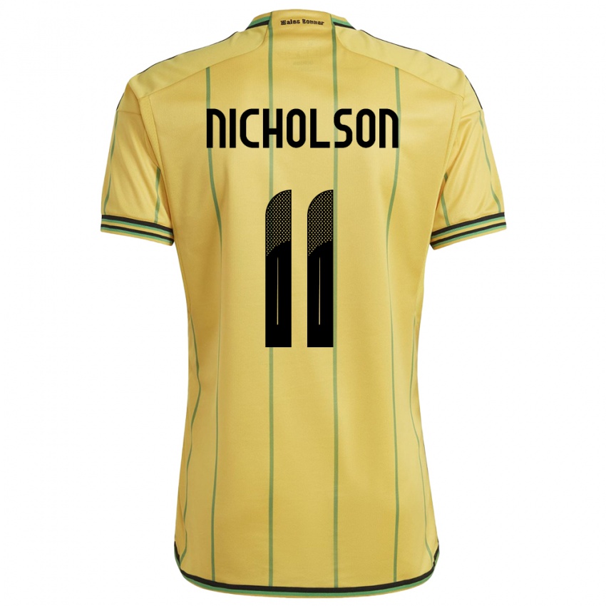 Herren Jamaika Shamar Nicholson #11 Gelb Heimtrikot Trikot 24-26 T-Shirt Österreich