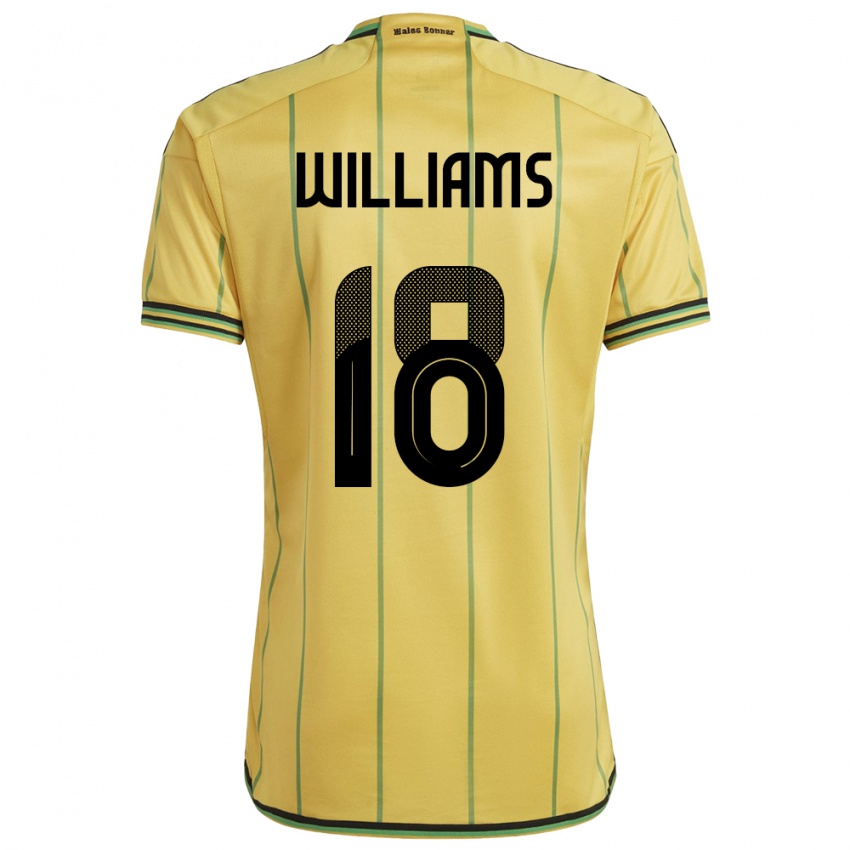 Herren Jamaika Romario Williams #18 Gelb Heimtrikot Trikot 24-26 T-Shirt Österreich