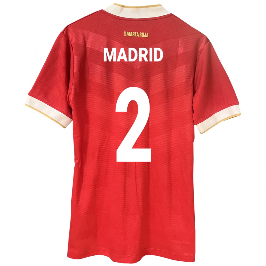 Herren Panama Dayane Madrid #2 Rot Heimtrikot Trikot 24-26 T-Shirt Österreich