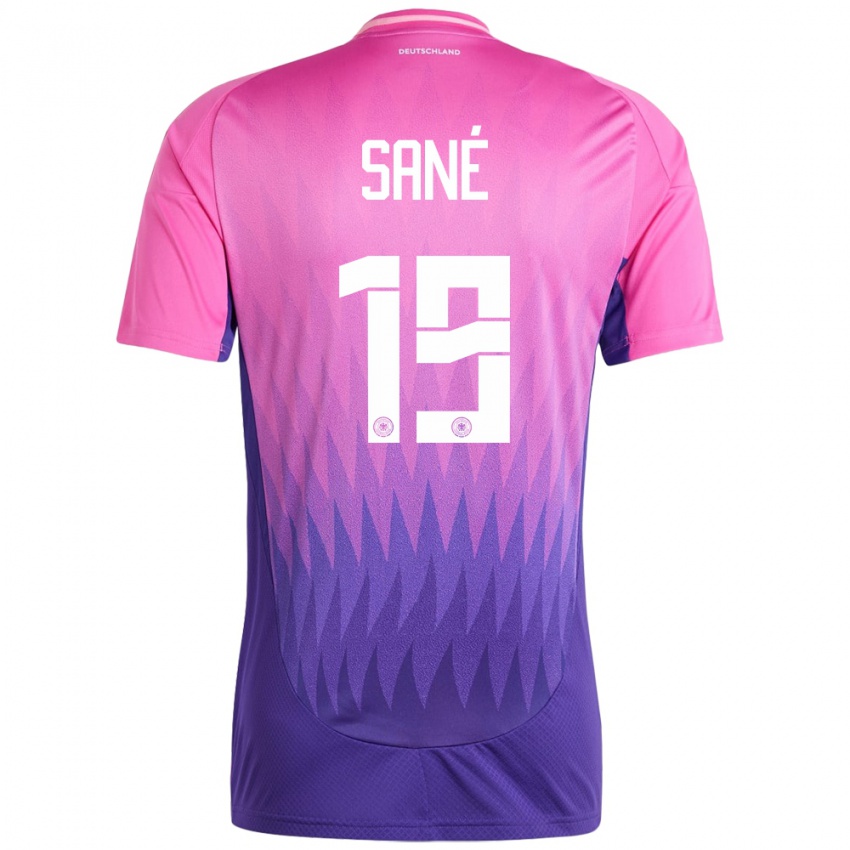 Herren Deutschland Leroy Sane #19 Pink Lila Auswärtstrikot Trikot 24-26 T-Shirt Österreich