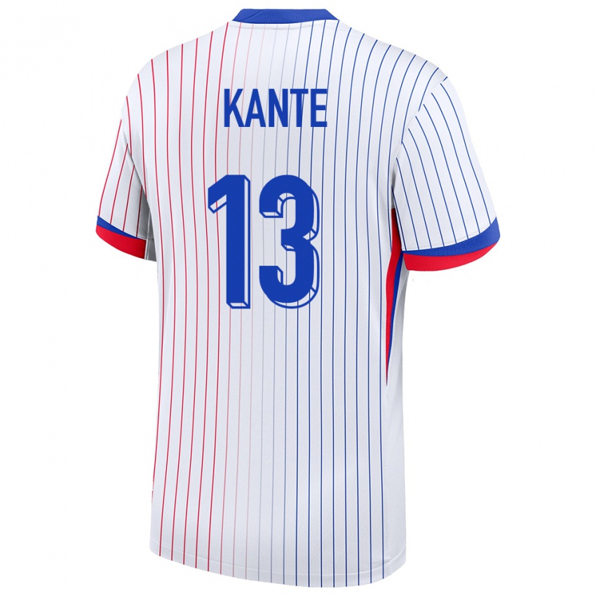 Herren Frankreich N Golo Kante #13 Weiß Auswärtstrikot Trikot 24-26 T-Shirt Österreich