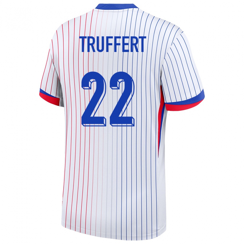 Herren Frankreich Adrien Truffert #22 Weiß Auswärtstrikot Trikot 24-26 T-Shirt Österreich