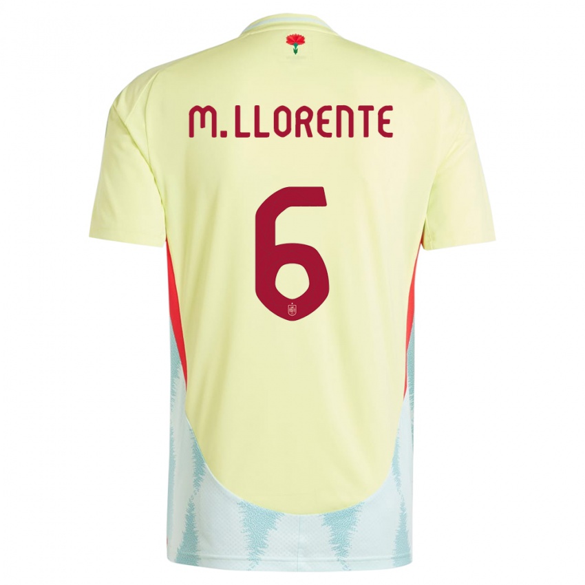 Herren Spanien Marcos Llorente #6 Gelb Auswärtstrikot Trikot 24-26 T-Shirt Österreich