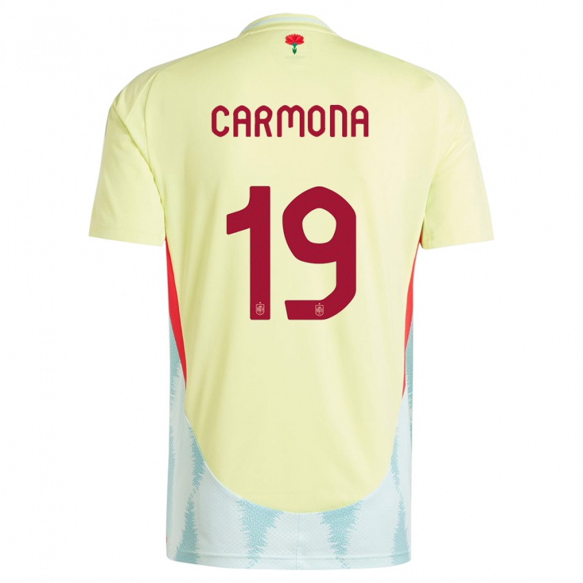 Herren Spanien Olga Carmona #19 Gelb Auswärtstrikot Trikot 24-26 T-Shirt Österreich