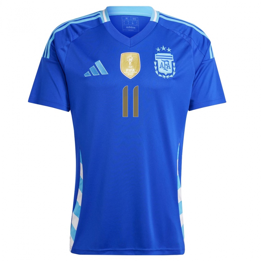 Herren Argentinien Lucas Besozzi #11 Blau Auswärtstrikot Trikot 24-26 T-Shirt Österreich