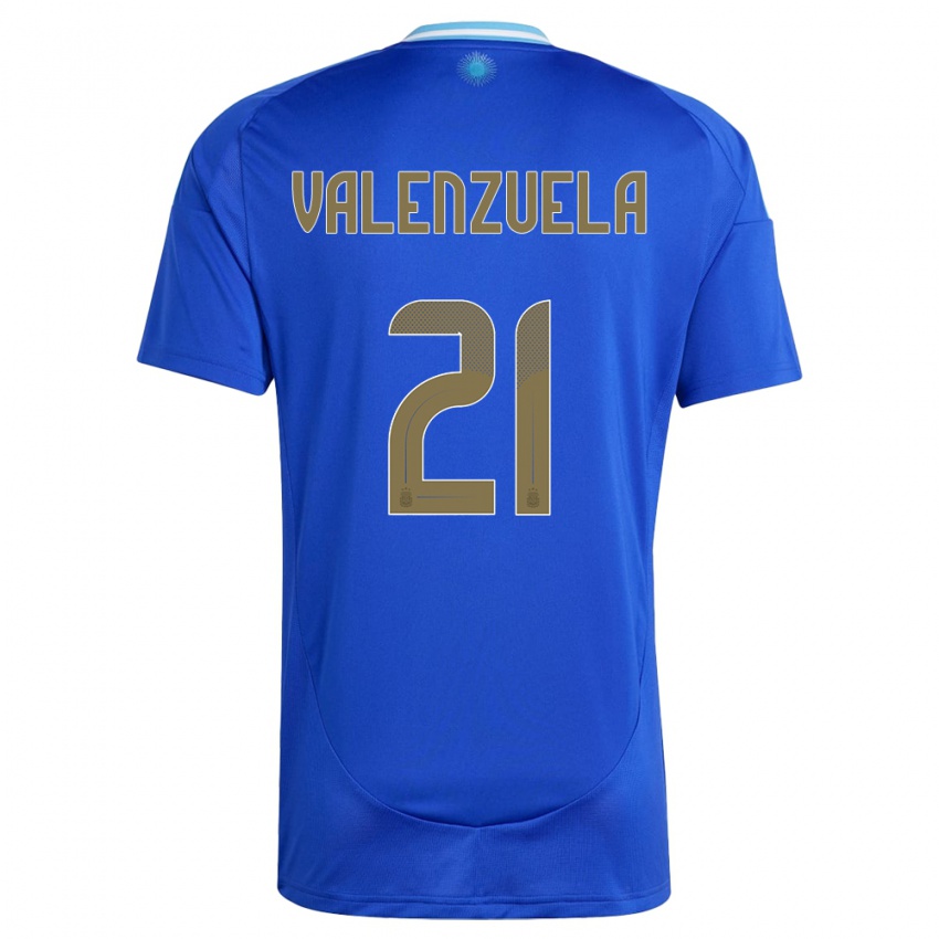 Herren Argentinien Fernando Valenzuela #21 Blau Auswärtstrikot Trikot 24-26 T-Shirt Österreich