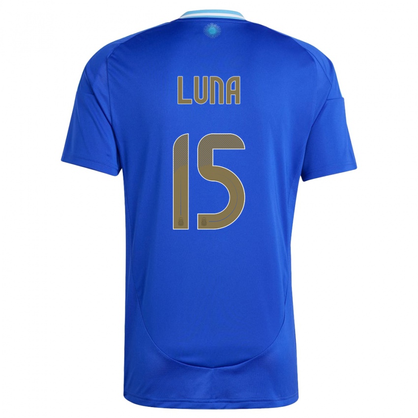 Herren Argentinien Alex Luna #15 Blau Auswärtstrikot Trikot 24-26 T-Shirt Österreich