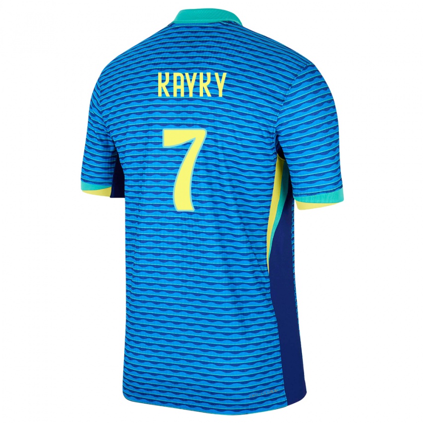 Herren Brasilien Kayky #7 Blau Auswärtstrikot Trikot 24-26 T-Shirt Österreich