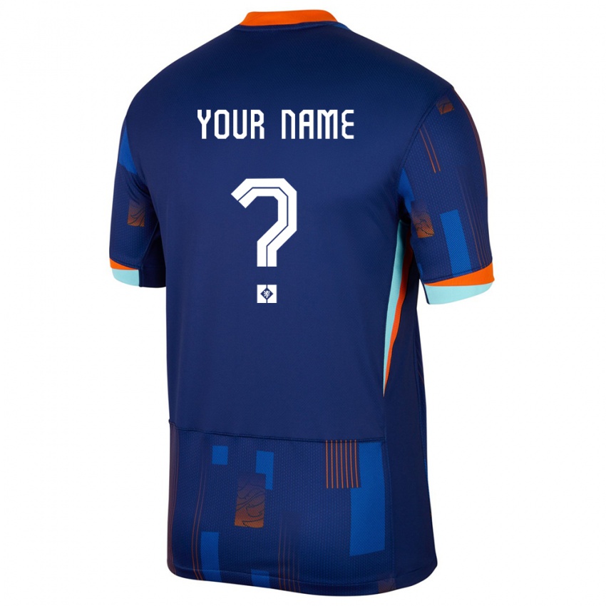 Herren Niederlande Ihren Namen #0 Blau Auswärtstrikot Trikot 24-26 T-Shirt Österreich