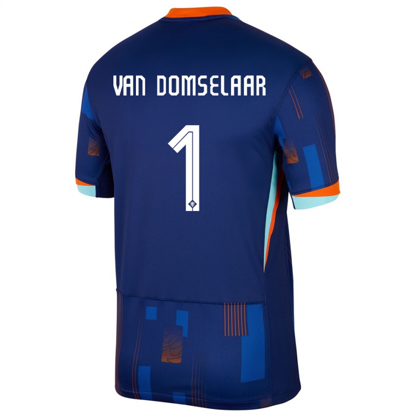 Herren Niederlande Daphne Van Domselaar #1 Blau Auswärtstrikot Trikot 24-26 T-Shirt Österreich