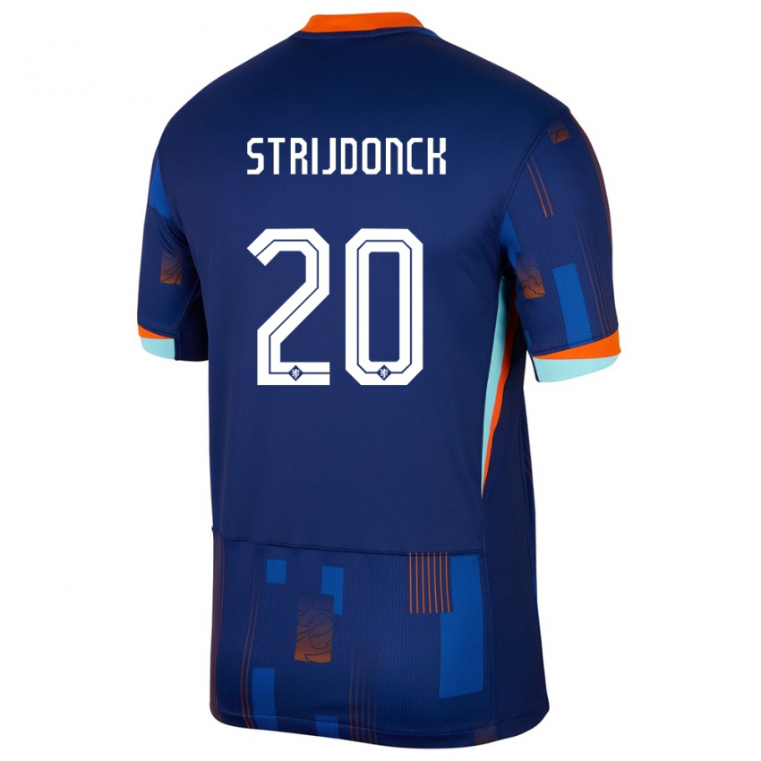 Herren Niederlande Bayren Strijdonck #20 Blau Auswärtstrikot Trikot 24-26 T-Shirt Österreich