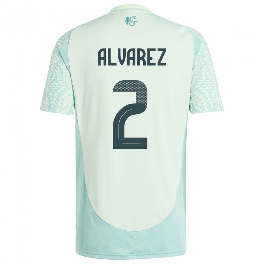 Herren Mexiko Kevin Alvarez #2 Leinengrün Auswärtstrikot Trikot 24-26 T-Shirt Österreich