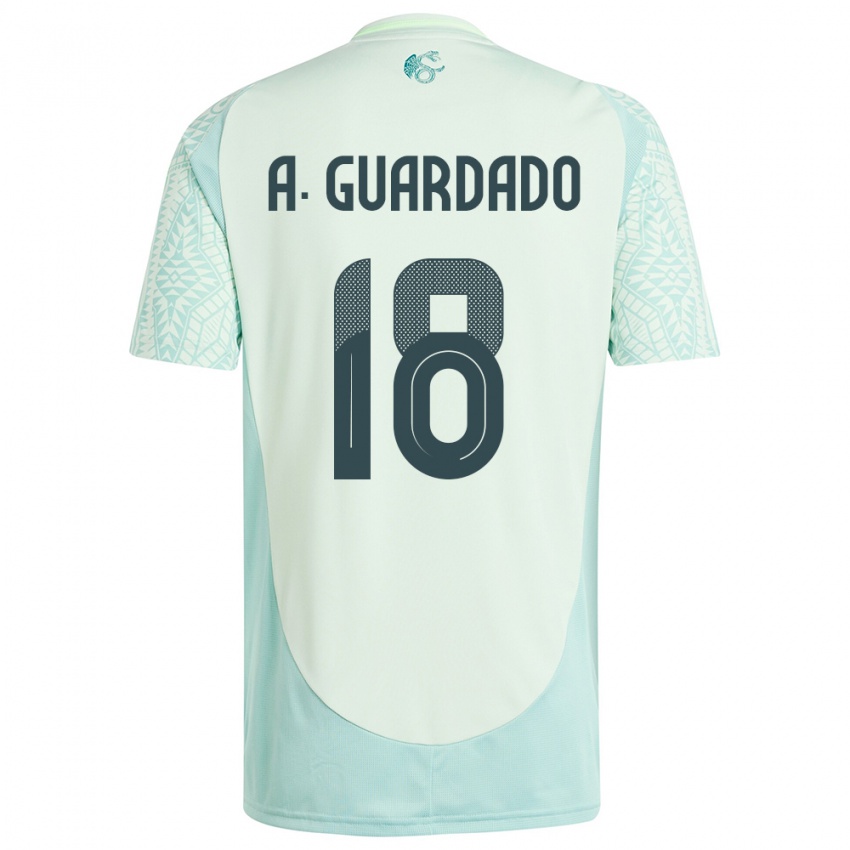 Herren Mexiko Andres Guardado #18 Leinengrün Auswärtstrikot Trikot 24-26 T-Shirt Österreich