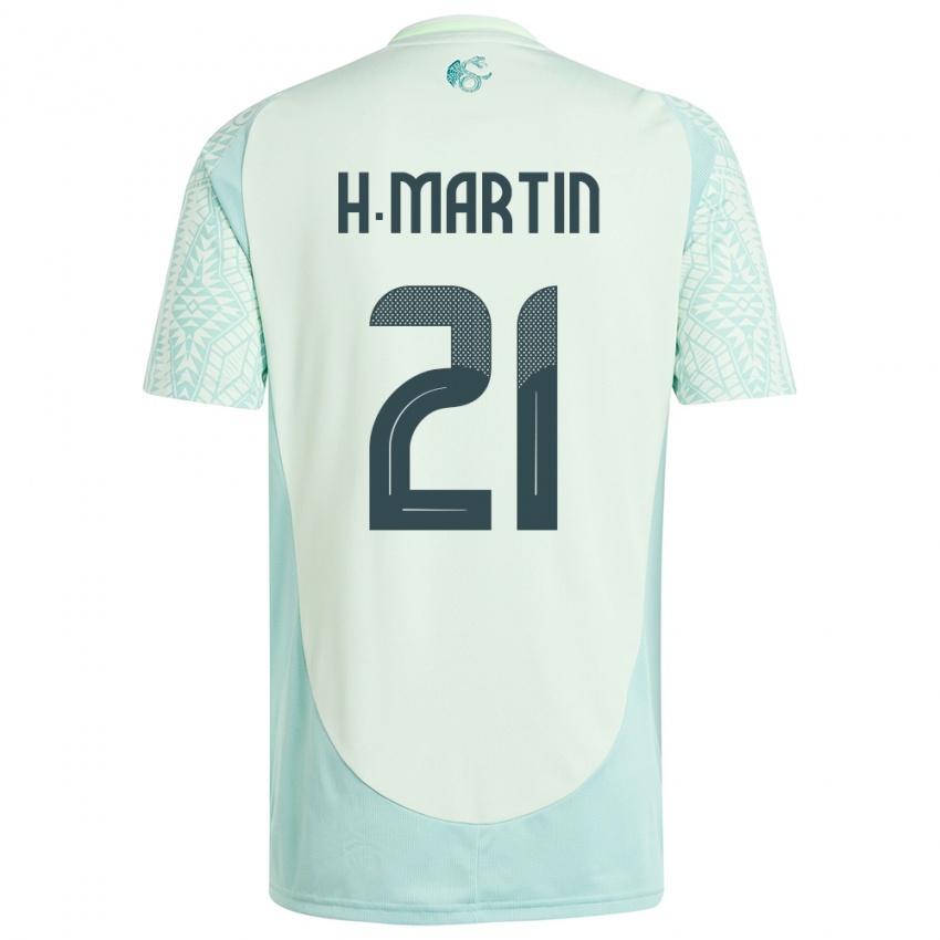 Herren Mexiko Henry Martin #21 Leinengrün Auswärtstrikot Trikot 24-26 T-Shirt Österreich