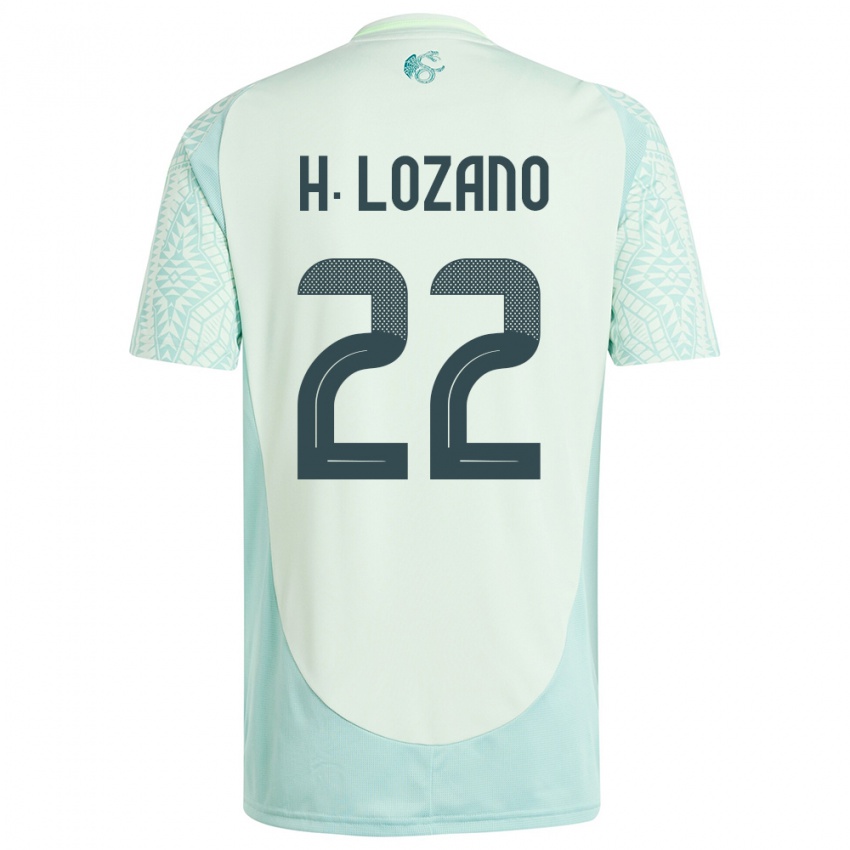 Herren Mexiko Hirving Lozano #22 Leinengrün Auswärtstrikot Trikot 24-26 T-Shirt Österreich