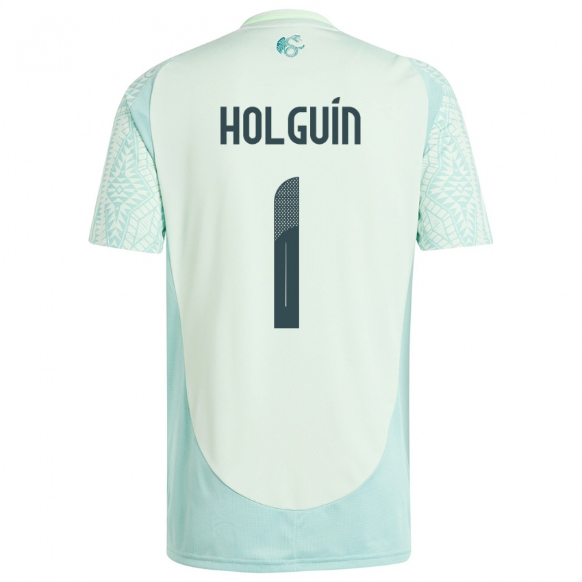 Herren Mexiko Hector Holguin #1 Leinengrün Auswärtstrikot Trikot 24-26 T-Shirt Österreich