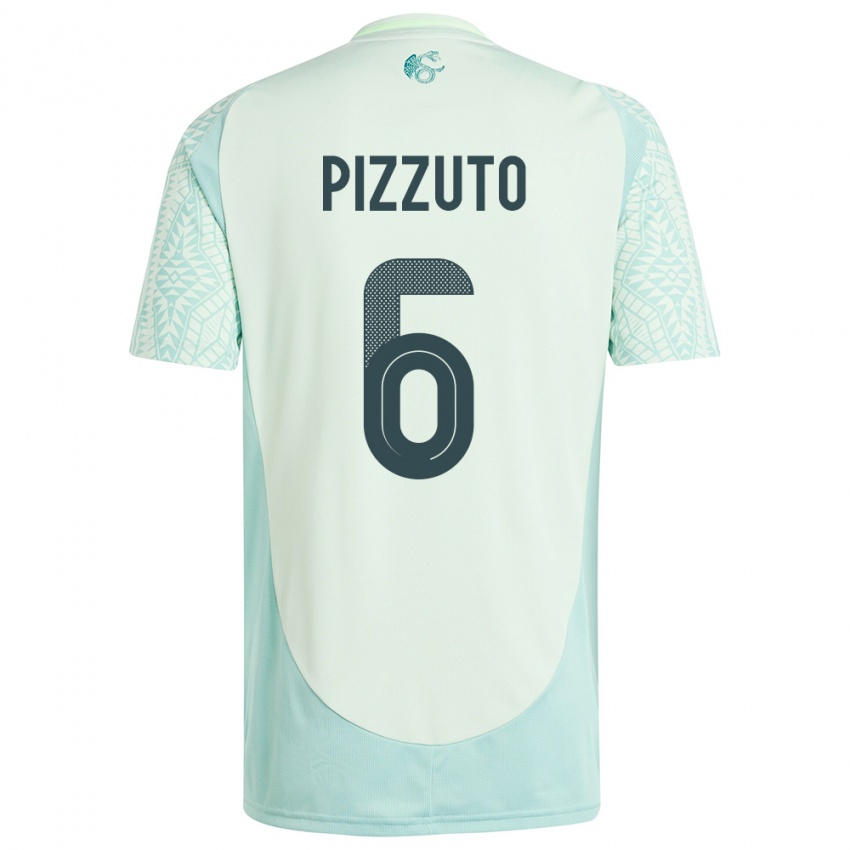 Herren Mexiko Eugenio Pizzuto #6 Leinengrün Auswärtstrikot Trikot 24-26 T-Shirt Österreich