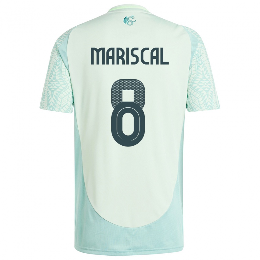 Herren Mexiko Salvador Mariscal #8 Leinengrün Auswärtstrikot Trikot 24-26 T-Shirt Österreich