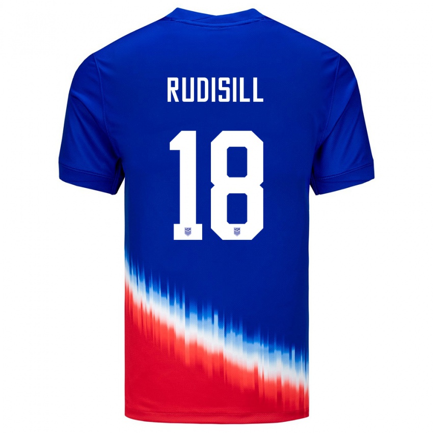 Herren Vereinigte Staaten Paulo Rudisill #18 Blau Auswärtstrikot Trikot 24-26 T-Shirt Österreich
