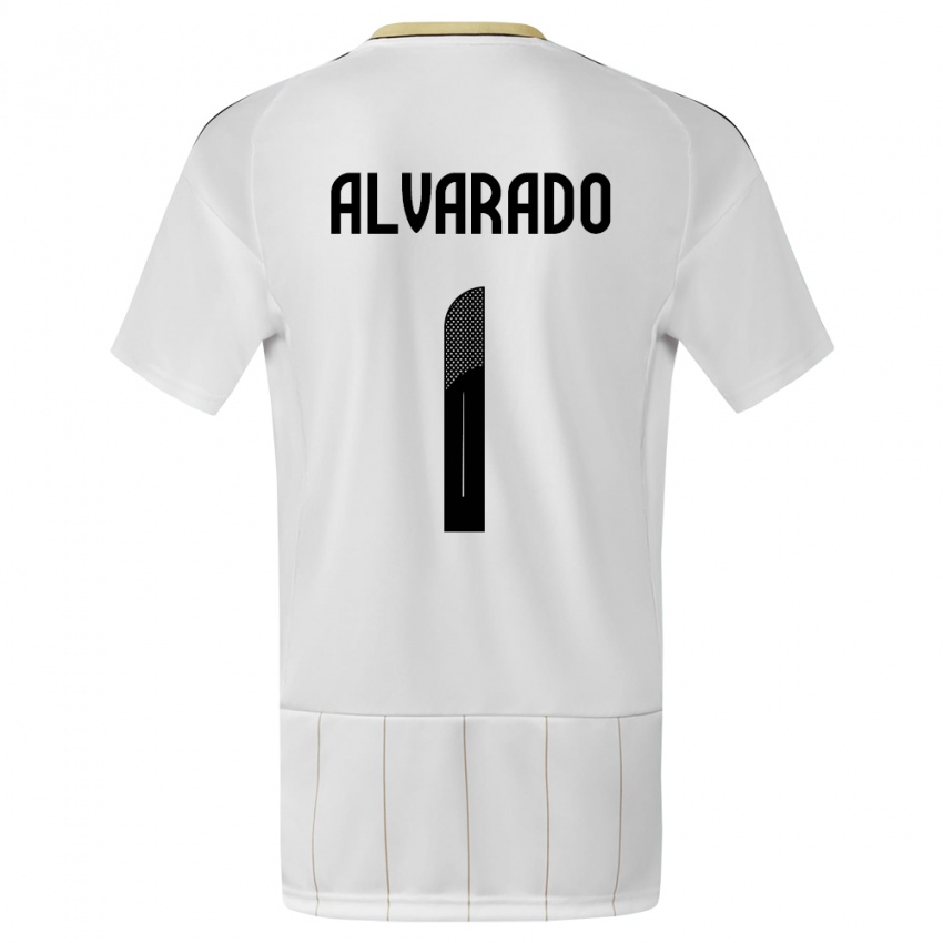 Herren Costa Rica Esteban Alvarado #1 Weiß Auswärtstrikot Trikot 24-26 T-Shirt Österreich