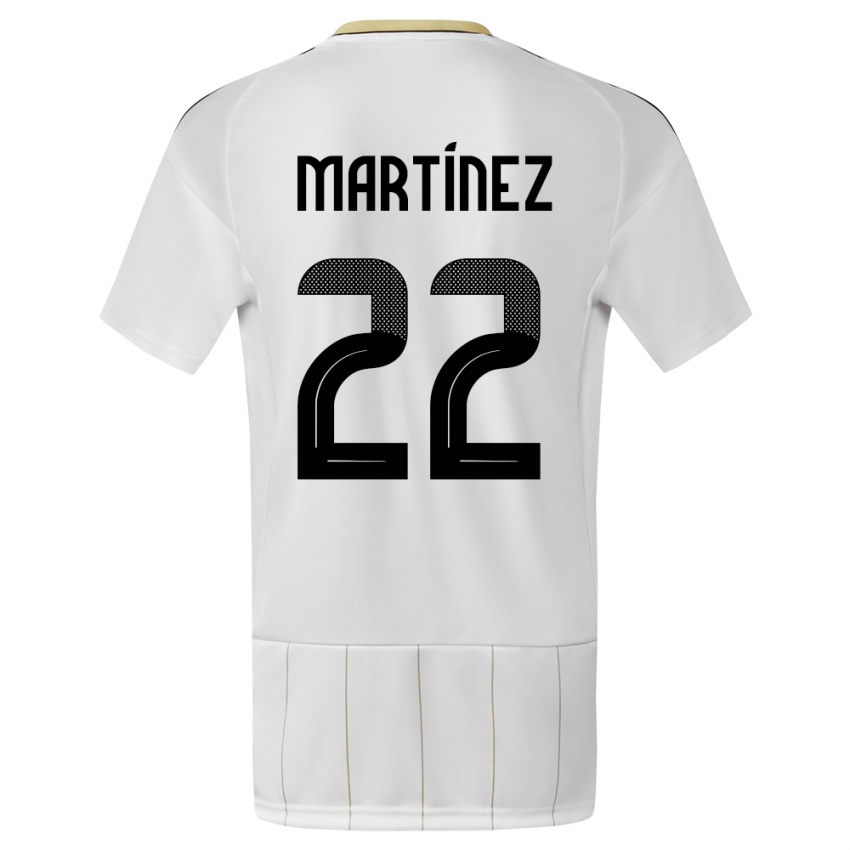 Herren Costa Rica Carlos Martinez #22 Weiß Auswärtstrikot Trikot 24-26 T-Shirt Österreich