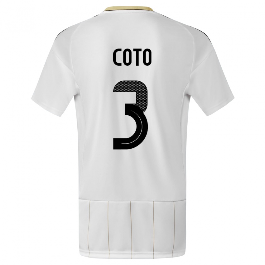 Herren Costa Rica Maria Coto #3 Weiß Auswärtstrikot Trikot 24-26 T-Shirt Österreich