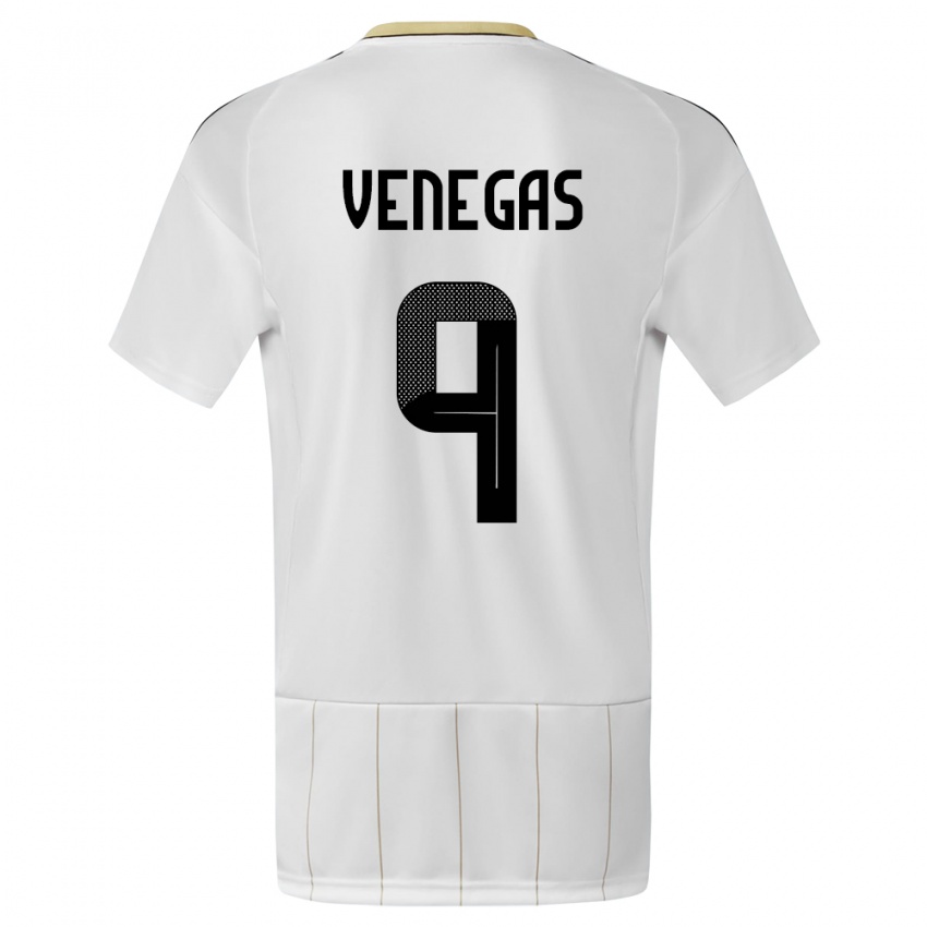 Herren Costa Rica Carolina Venegas #9 Weiß Auswärtstrikot Trikot 24-26 T-Shirt Österreich