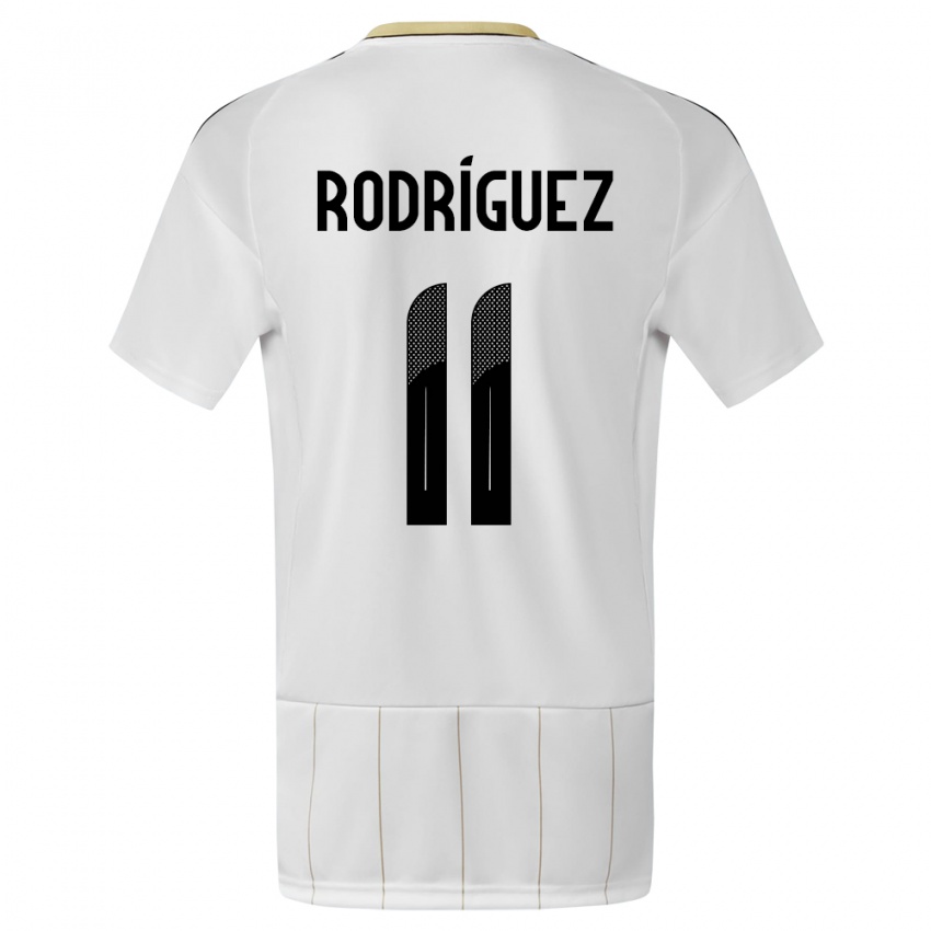 Herren Costa Rica Raquel Rodriguez #11 Weiß Auswärtstrikot Trikot 24-26 T-Shirt Österreich