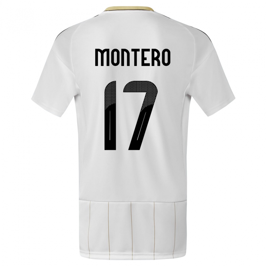 Herren Costa Rica Michelle Montero #17 Weiß Auswärtstrikot Trikot 24-26 T-Shirt Österreich