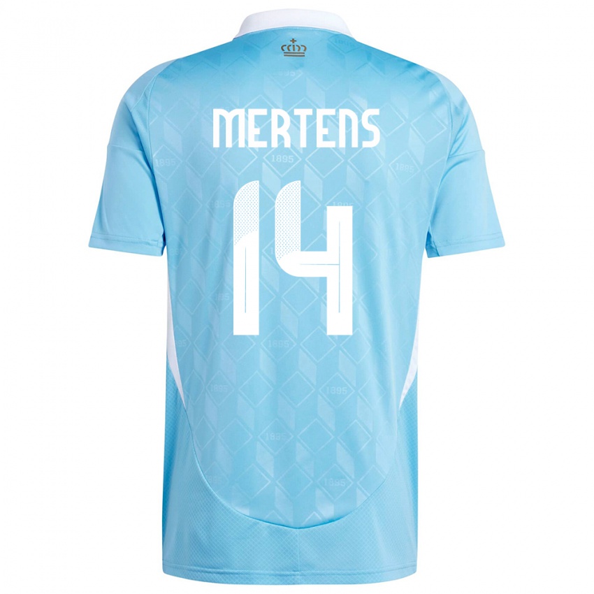 Herren Belgien Dries Mertens #14 Blau Auswärtstrikot Trikot 24-26 T-Shirt Österreich