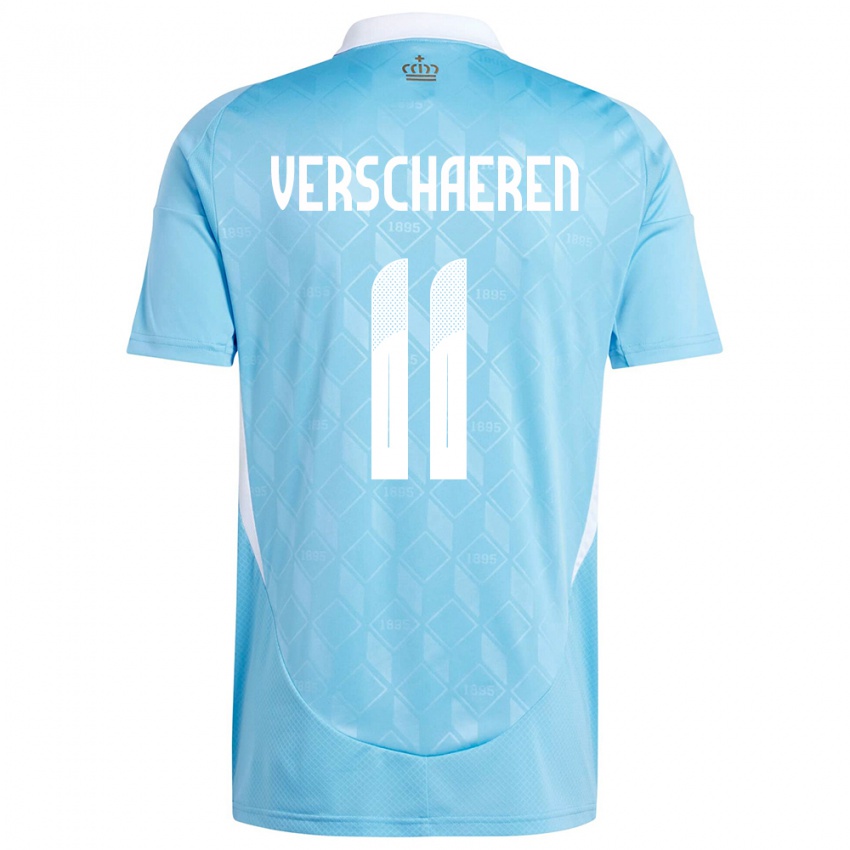 Herren Belgien Yari Verschaeren #11 Blau Auswärtstrikot Trikot 24-26 T-Shirt Österreich