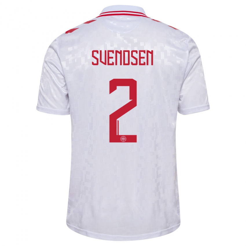 Herren Dänemark Oliver Svendsen #2 Weiß Auswärtstrikot Trikot 24-26 T-Shirt Österreich