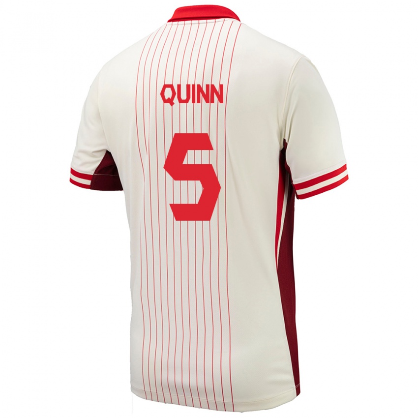 Herren Kanada Quinn #5 Weiß Auswärtstrikot Trikot 24-26 T-Shirt Österreich