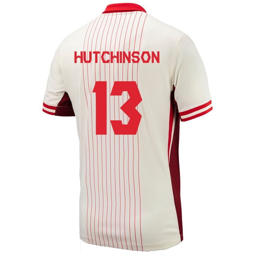 Herren Kanada Atiba Hutchinson #13 Weiß Auswärtstrikot Trikot 24-26 T-Shirt Österreich