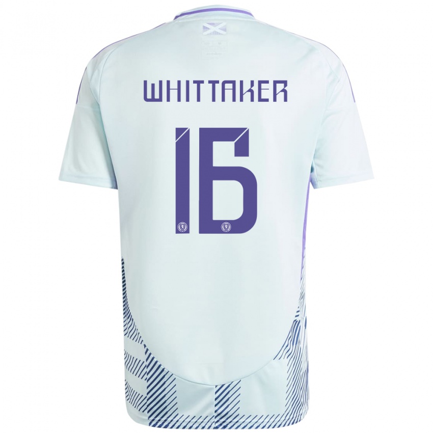 Herren Schottland Rory Whittaker #16 Helles Mintblau Auswärtstrikot Trikot 24-26 T-Shirt Österreich