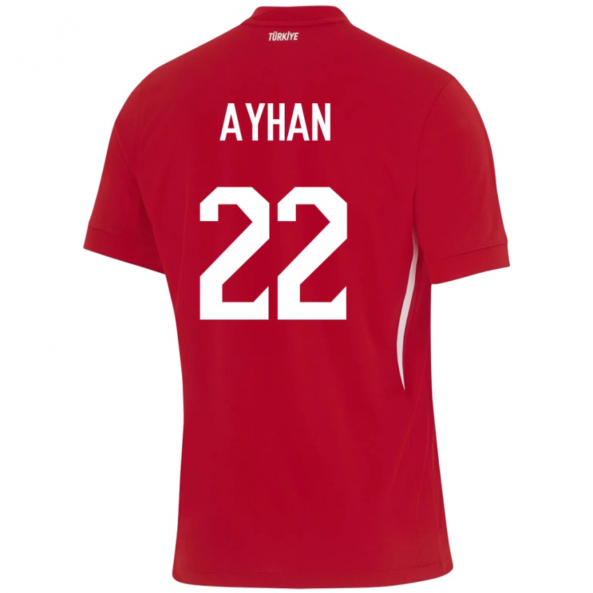 Herren Türkei Kaan Ayhan #22 Rot Auswärtstrikot Trikot 24-26 T-Shirt Österreich