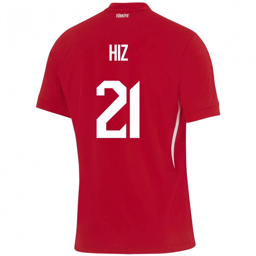 Herren Türkei Gülbin Hız #21 Rot Auswärtstrikot Trikot 24-26 T-Shirt Österreich