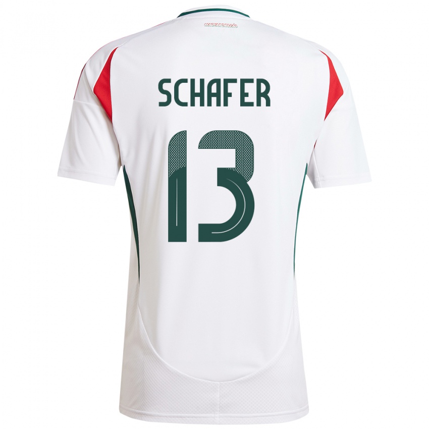 Herren Ungarn András Schäfer #13 Weiß Auswärtstrikot Trikot 24-26 T-Shirt Österreich