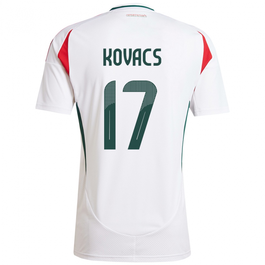 Herren Ungarn Mátyás Kovács #17 Weiß Auswärtstrikot Trikot 24-26 T-Shirt Österreich