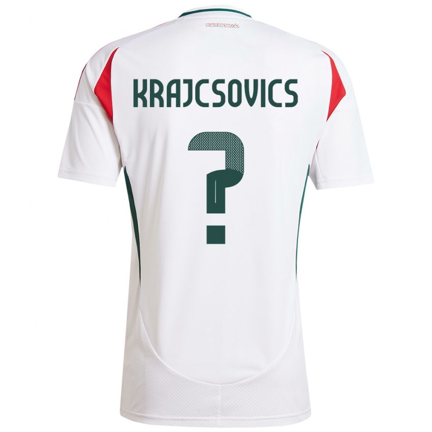 Herren Ungarn Ábel Krajcsovics #0 Weiß Auswärtstrikot Trikot 24-26 T-Shirt Österreich