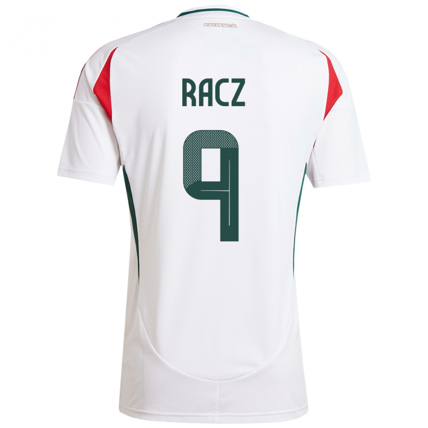 Herren Ungarn Balázs Rácz #9 Weiß Auswärtstrikot Trikot 24-26 T-Shirt Österreich