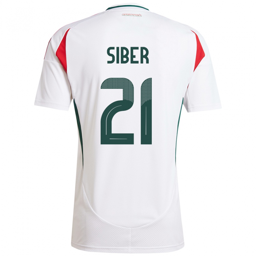 Herren Ungarn Glória Siber #21 Weiß Auswärtstrikot Trikot 24-26 T-Shirt Österreich