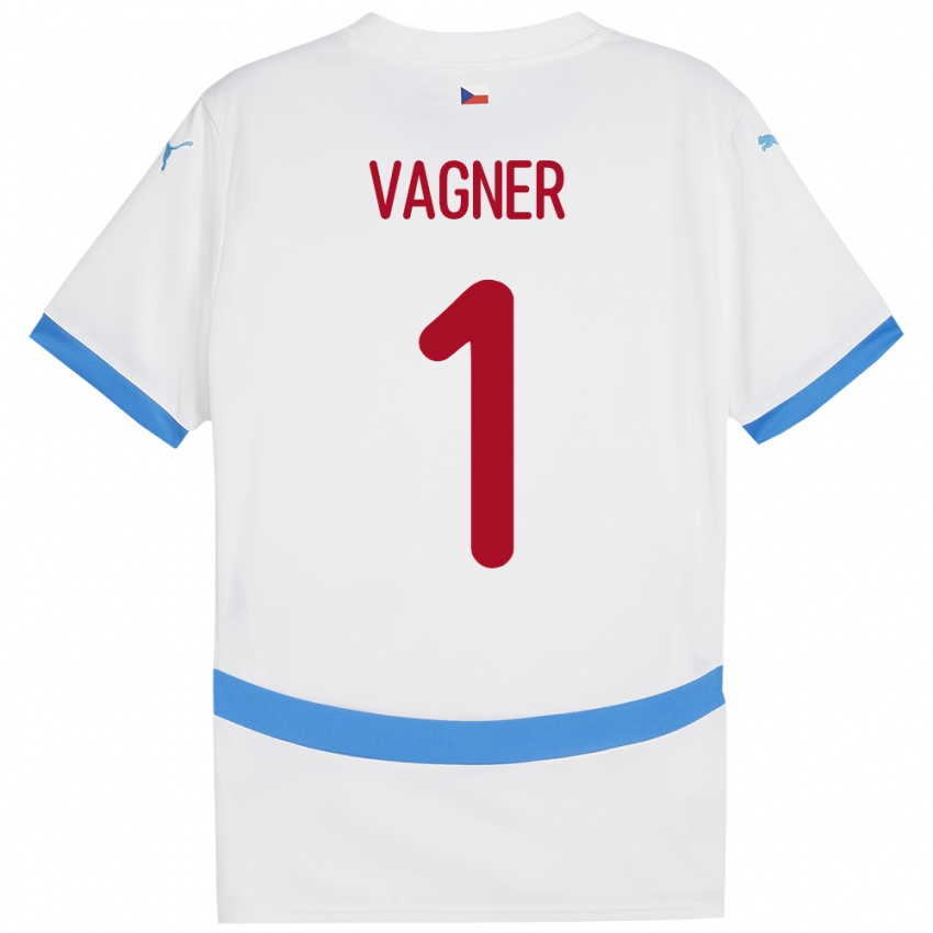 Herren Tschechien Matyas Vagner #1 Weiß Auswärtstrikot Trikot 24-26 T-Shirt Österreich